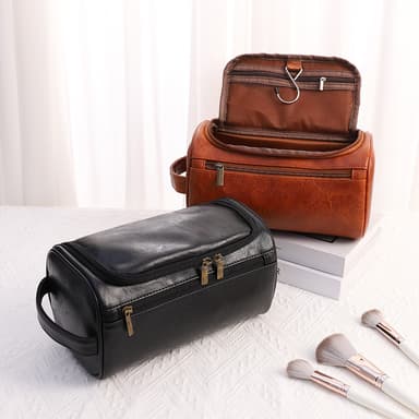 Premium toalettveske for menn Brun