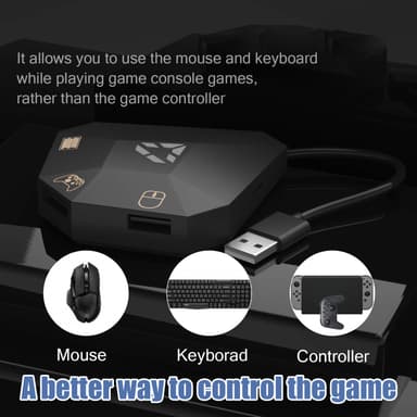 Mus-/tastaturadapter kompatibel med Nintendo Switch, PS4, Xbox One/360, PS3