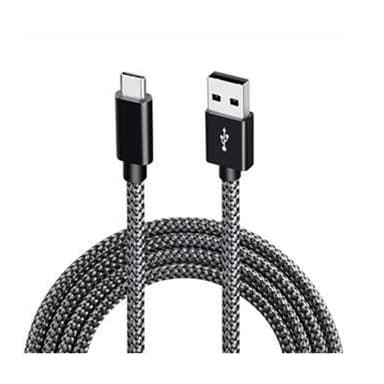 USB-A 2.0 til USB C-kabel med 3A hurtiglading Sort 1 m