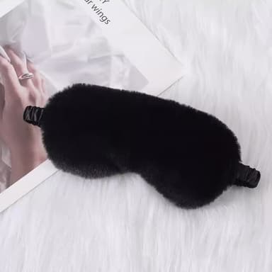Sovemaske imitert silke Sort