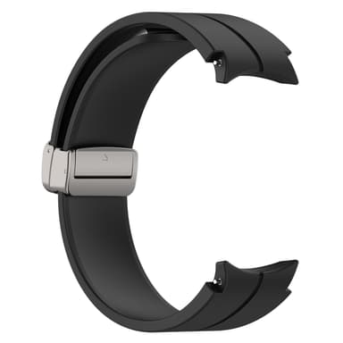 Silikonarmbånd med sammenleggbar spenne Sort S Samsung Galaxy Watch5 Pro
