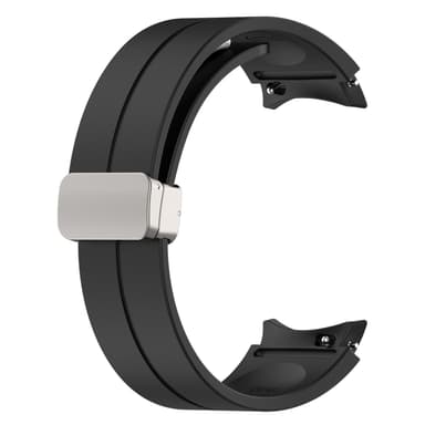 Silikonarmbånd med sammenleggbar spenne Sort S Samsung Galaxy Watch5 Pro