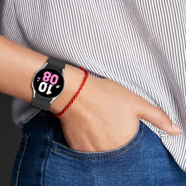 Silikonarmbånd med sammenleggbar spenne Sort S Samsung Galaxy Watch5 Pro