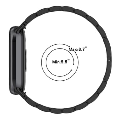 Xiaomi Watch Band med Rhinestone, 8/8NFC/9/9NFC Sort