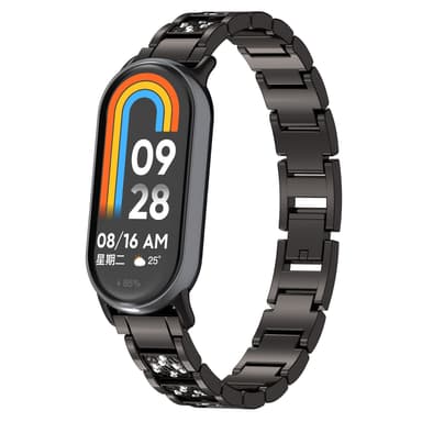 Xiaomi Watch Band med Rhinestone, 8/8NFC/9/9NFC Sort