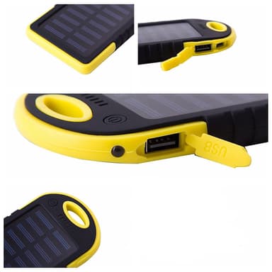 Powerbank 5000 mAh - vannavstøtende - gul