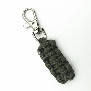 Paracord nøkkelring med overlevelsesfunksjoner gress farge