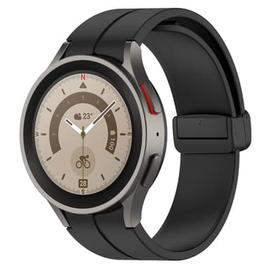 Silikonrem 20 mm til Samsung Galaxy Watch 5/4 Sort
