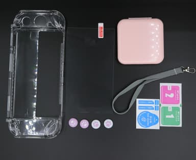 Switch OLED-deksel med tilbehør Rosa / Blå 8 deler