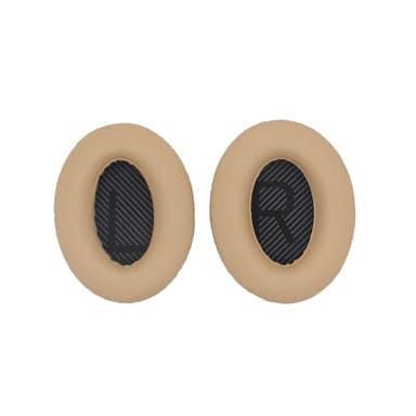 Erstatningsøreputer og hodebånd for Bose QC15 QC25 QC35-hodetelefoner Beige+svart