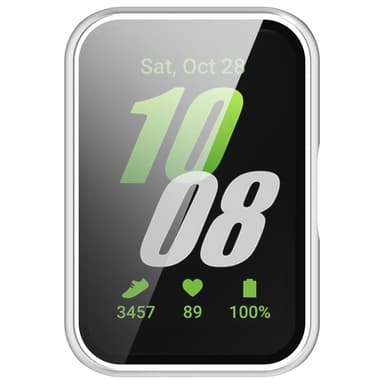 Deksel med skjermbeskytter i herdet glass til Samsung Galaxy Fit 3 (SM-R390) Sølv
