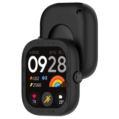 Silikonbeskyttelsesdeksel til Redmi Watch 4 Sort