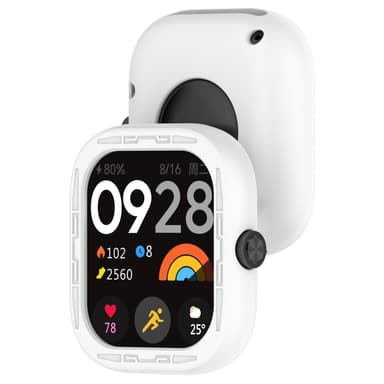 Silikonbeskyttelsesdeksel til Redmi Watch 4 Hvit