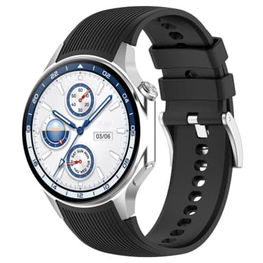 Silikonarmbånd for Oppo Watch X og Oneplus Watch 2 Sort
