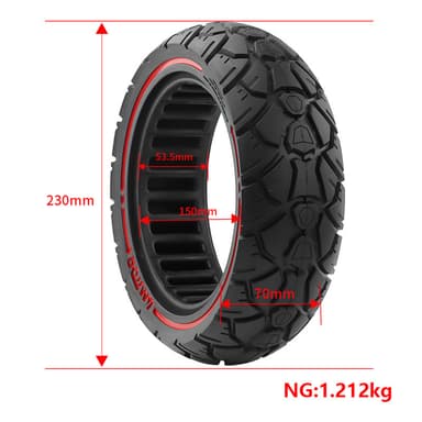 Off-Road solid dekk for elektriske scootere