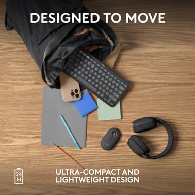 Logitech Pebble Mouse 2 M350s trådløs mus (Grafitt)