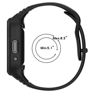 Silikonarmbånd til Redmi Watch 3 Sort