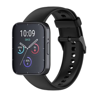 SKG V9 Pro, Amazfit Bip5 Unity flytende silikonklokkerem Sort