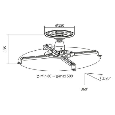 LogiLink Projektorbraketter Universal 135 mm