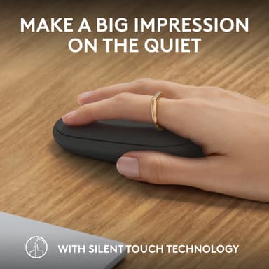Logitech Pebble Mouse 2 M350s trådløs mus (Grafitt)
