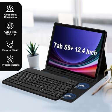Beskyttelsesveske med tastatur til Samsung Galaxy Tab Samsung Galaxy Tab S9+/S9 Plus