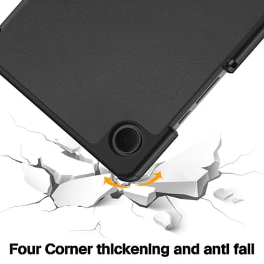 Beskyttelsesveske til Samsung nettbrett, svart Galaxy Tab A9