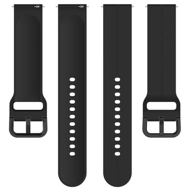 Silikonerstatningsklokkeremmer for Haylou Watch 22mm Sort