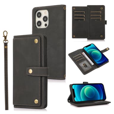Lommebokdeksel med kortspor for iPhone 16-serien iPhone 16 Pro
