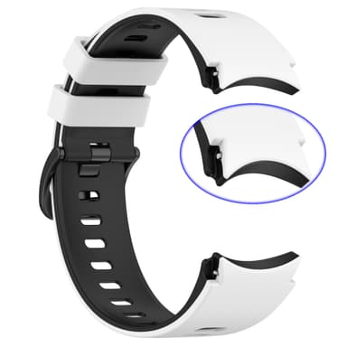 Tofarget klokkerem for Samsung Galaxy Watch 4/5/6/6 Classic Hvit
