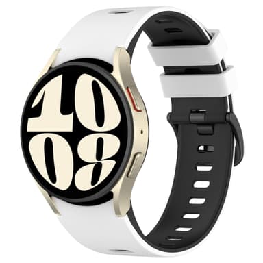 Tofarget klokkerem for Samsung Galaxy Watch 4/5/6/6 Classic Hvit