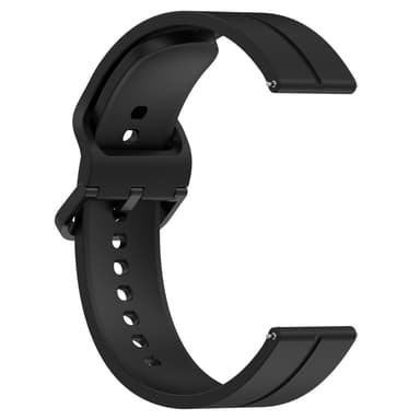 Silikonerstatningsklokkeremmer for Haylou Watch 22mm Sort