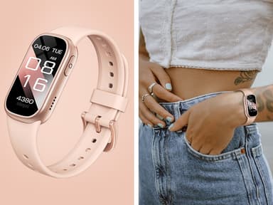 Smartklokke med Bluetooth og helseovervåking Rosa