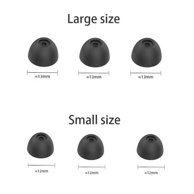 Øreputer til Samsung Galaxy Buds 2 in-ear hodetelefoner 3,8 mm 3 par Sort
