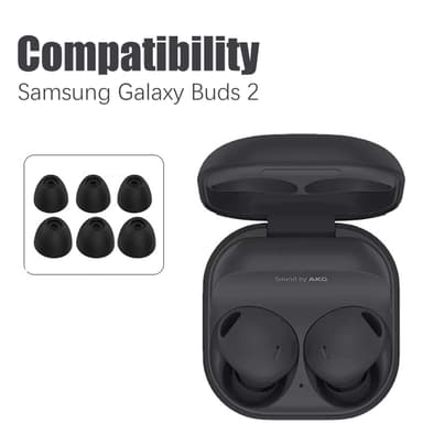 Øreputer til Samsung Galaxy Buds 2 in-ear hodetelefoner 3,8 mm 3 par Sort