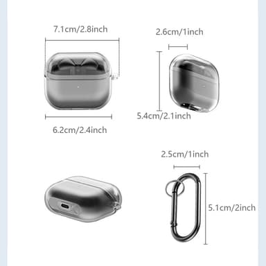 Etui til Samsung Galaxy Buds 3 / Buds 3 Pro med karabinkrok