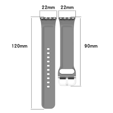 Samsung Galaxy Fit3 fargeskiftende silikonklokkerem Sort