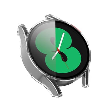 PC-veske + Skjermbeskytter i herdet glass til Samsung Galaxy Watch FE 40mm Gjennomsiktig