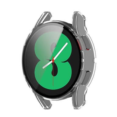 PC-veske + Skjermbeskytter i herdet glass til Samsung Galaxy Watch FE 40mm Gjennomsiktig