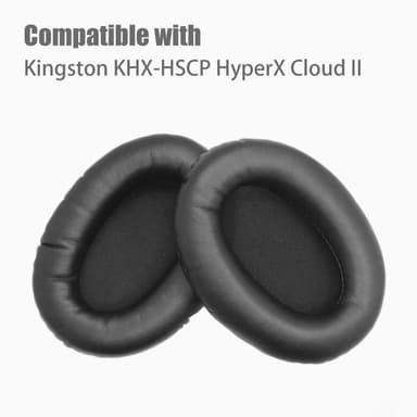 Øreputer for Kingston KHX-HSCP HyperX Cloud II Black Øreputer i proteinskinn