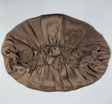 Sovehette i 100 % Mulberry Silk for kvinner, mykt hodeskjerf for å sove kaffe L