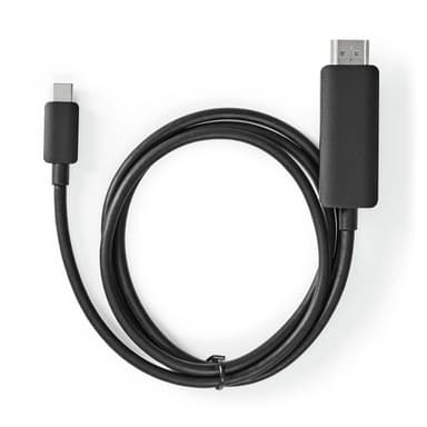 Nedis USB-C™ Adapter | USB 3.2 Gen 1 | USB-C™ Hann | HDMI ™ -kontakt | 4K@60Hz | 2.00 m | Rund | Nikkel belagt | PVC | Sort | Boks