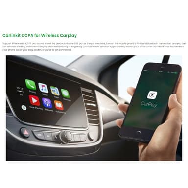 Trådløs CarPlay-adapter for Android-bilstereo