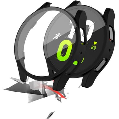 Beskyttelsesveske til Samsung Watch 7 med innebygd skjermbeskytter Sort 40mm