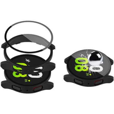 Beskyttelsesveske til Samsung Watch 7 med innebygd skjermbeskytter Sort 40mm