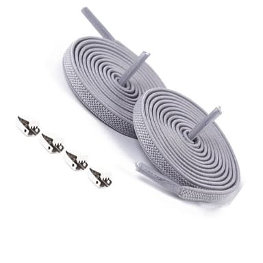 No Tie Elastiske skolisser - 3 par Grå