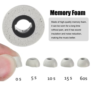 Erstatningsørepropper med Memory Foam for Samsung Galaxy Buds Pro Grå