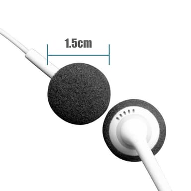 Puter for øreplugger, 5 par Hvit