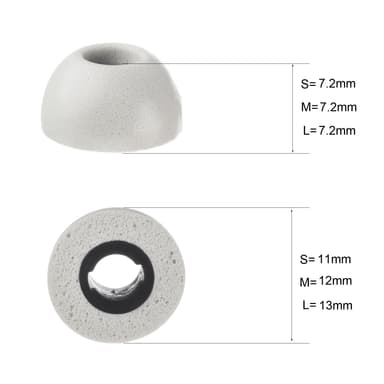 Erstatningsørepropper med Memory Foam for Samsung Galaxy Buds Pro Grå