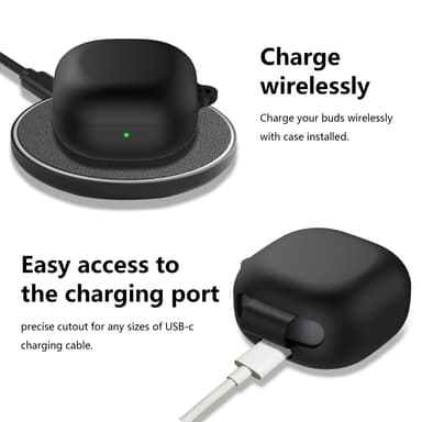 Beskyttende silikonetui til Samsung Buds Live Sort