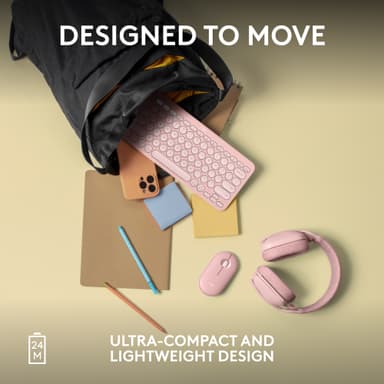 Logitech Pebble Mouse 2 M350s trådløs mus (Rose)